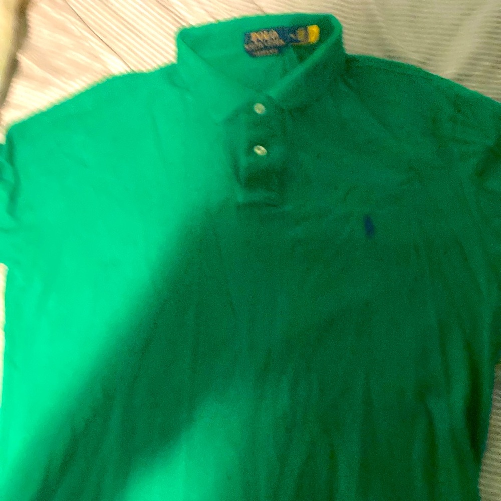 Green polo shirt